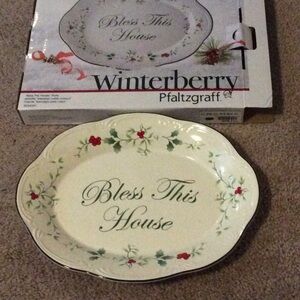 Pfaltzgraff Winterberry “Bless This House”